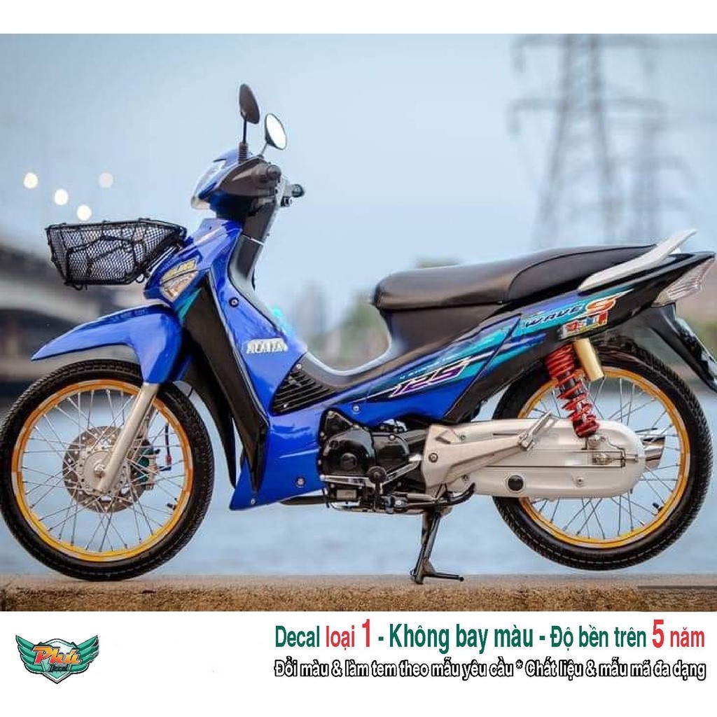 Tem rời xe Wave S 125 Xanh đen (C)