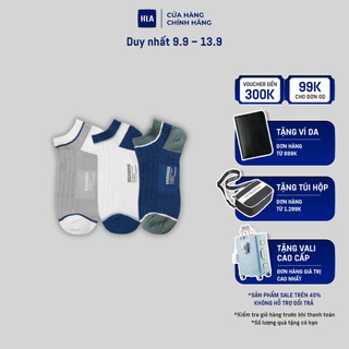HLA - Bộ 3 đôi vớ nam co giãn mềm mịn thoải mái Soft & comfortable elastic socks