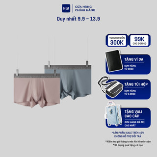 HLA - Bộ 2 quần lót nam trơn mềm mịn đàn hồi thoáng khí Two-Pack freshing solid color Underwear