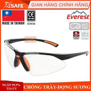 Kính bảo hộ lao động Everest EV301 - Mắt kính chính hãng chống bụi, chống trầy xước, chống tia UV