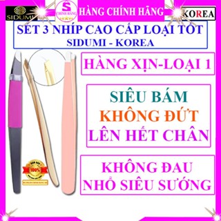 Nhíp nhổ lông nách lông mày tóc bạc nhổ râu cao cấp chống trơn xịn Sidumi inox nhổ ria mép lông chân tay mi lên hết chân