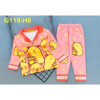 MÃ G119 SZ 20-42KG BỘ PIZAMA DÀI BÉ GÁI THUN LẠNH 3D