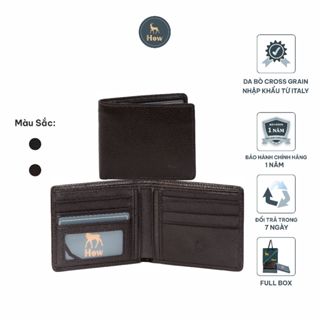 (Có Khắc Tên) Ví Nam Da Bò Nhập Khẩu Chất Da Cao Cấp Chống Nước HNK6