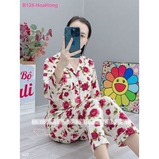 Bộ Dài Tay Dài Pijama Lụa Mango B194 B125 B013 - Đồ Bộ Suli