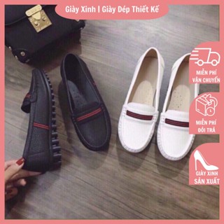 Giày bệt moca nữ giày búp bê nữ đế gai da mềm