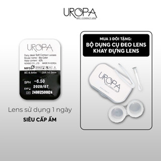 Lens 1 ngày cận trong suốt kính áp tròng UROPA siêu cấp ẩm (full từ -1.00 -> -10.00 độ)