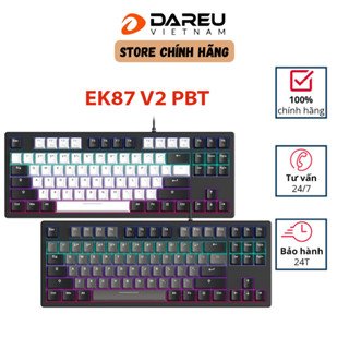 Bàn phím cơ Gaming DAREU EK87 v2 PBT (2 sides RGB strip, Multi-Led, PBT Double Shot OEM profile, DareU DREAM sw)