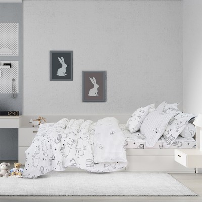 Bộ chăn ga gối Vườn Thú Tinh Nghịch - CPC25204 Everon (chất liệu Cotton, họa tiết in) BST2025