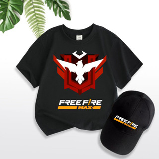 Áo Thun Free Fire  Màu Đen Trắng Cotton 100% Rank Huyền Thoại [ TẶNG 1 Nón ] Hình In Sắc Nét