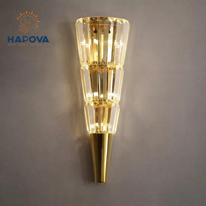 Đèn tường pha lê phòng ngủ HAPOVA FLORA 602