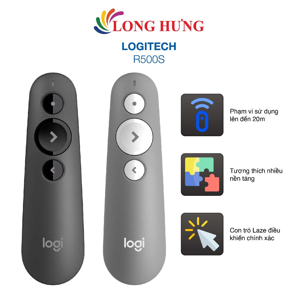 Bút trình chiếu Logitech R500s - Hàng chính hãng