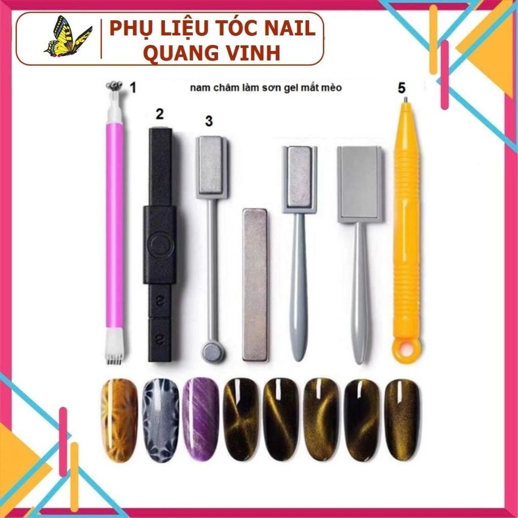 Nam châm làm sơn gel mắt mèo