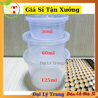 Lốc 50 Hủ làm bánh Flan khuôn rau câu có nắp cao cấp chịu nhiệt tốt ( 30ml , 60ml  , 125ml )