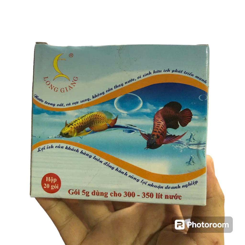 Hộp 20 gói Men pha lê làm trong nước bể cá
