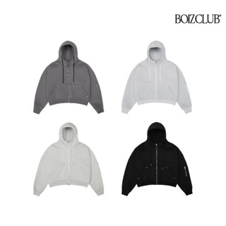 HALFZIP CARGO HOODIE Áo khoác dây kéo hai đầu vải nỉ ép 2 lớp form boxy Boizclub