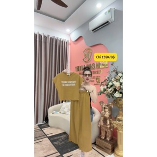 A83 Bộ Áo Tay Hến In Chữ Quần Suông