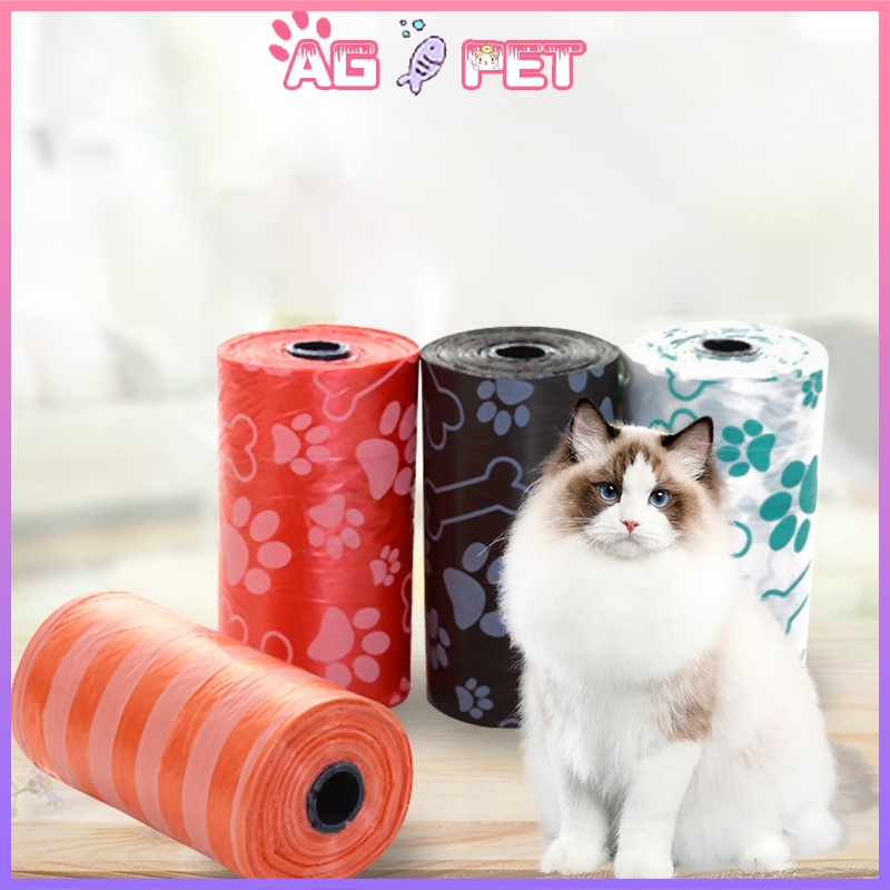 Mỗi món 10 gói,Túi rác đựng Phân Chó Mèo Tiện Lợi - 1 Cuộn - agpet