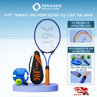 Vợt Tennis 361 Kèm Dụng Cụ Tập Tennis Tại Nhà, Bộ Tập Tennis Có Bóng Dây Đàn Hồi Đế Tập Tennis Cho Người Mới