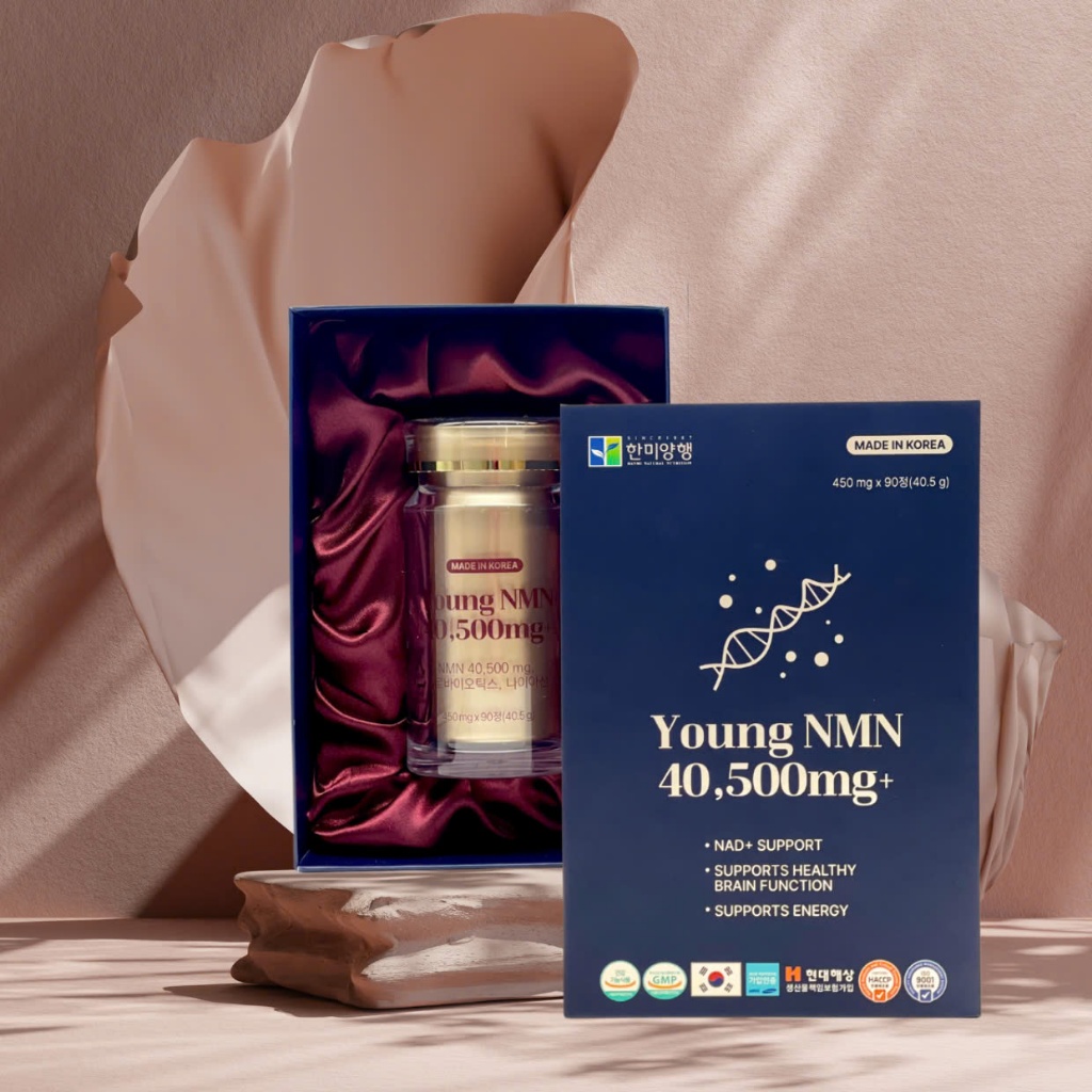 [ MẪU MỚI ] Viên uống Trắng Da Cao Cấp Hàn Quốc PREMIUM YOUNG NMN 40500mg giúp trẻ hóa làn da 90 viên - JK Ginsengking