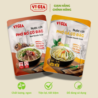 Combo 5 gói nước cốt phở bò - 5 gói nước cốt phở gà 100g, hương thơm của vị phở truyền thống Hà Nội.