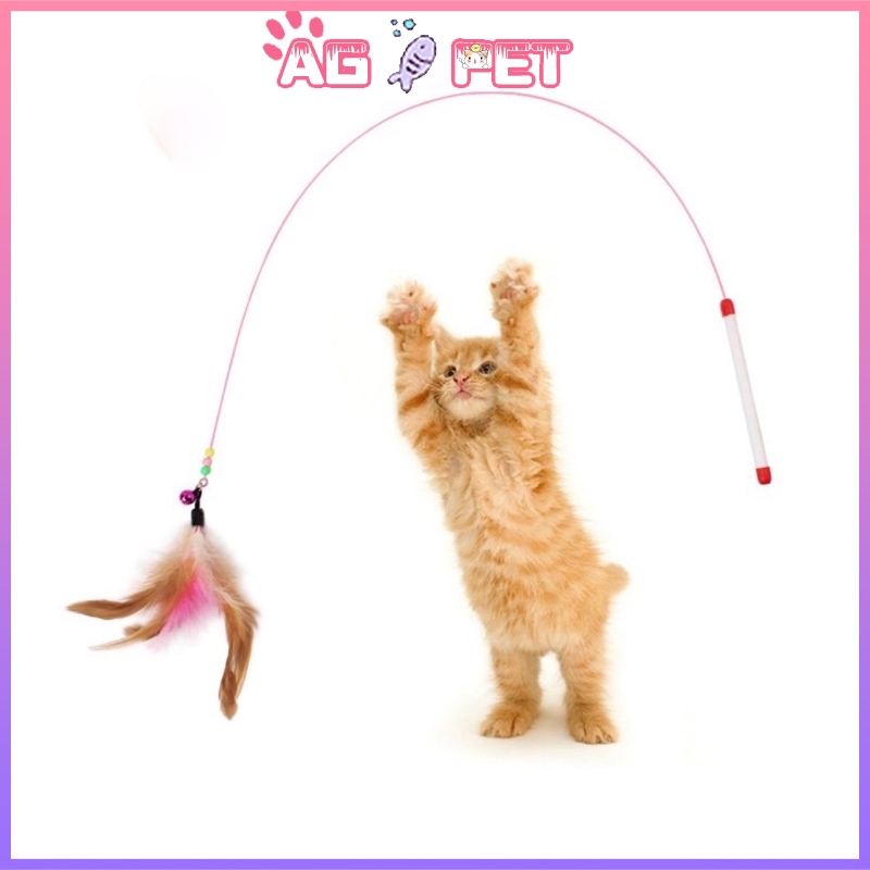 Stick Cat,  Gậy Lông vũ cho Mèo ,Đồ chơi cho thú cưng giảm sự nhàm chán, đồ chơi trêu ghẹo mèo，đồ chơi cho chó.