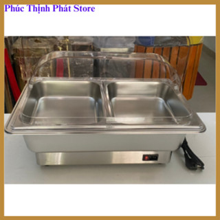 Nồi hâm nóng thức ăn buffet điện 1, 2, 3 ngăn nắp PC - Nối hâm cách thuỷ