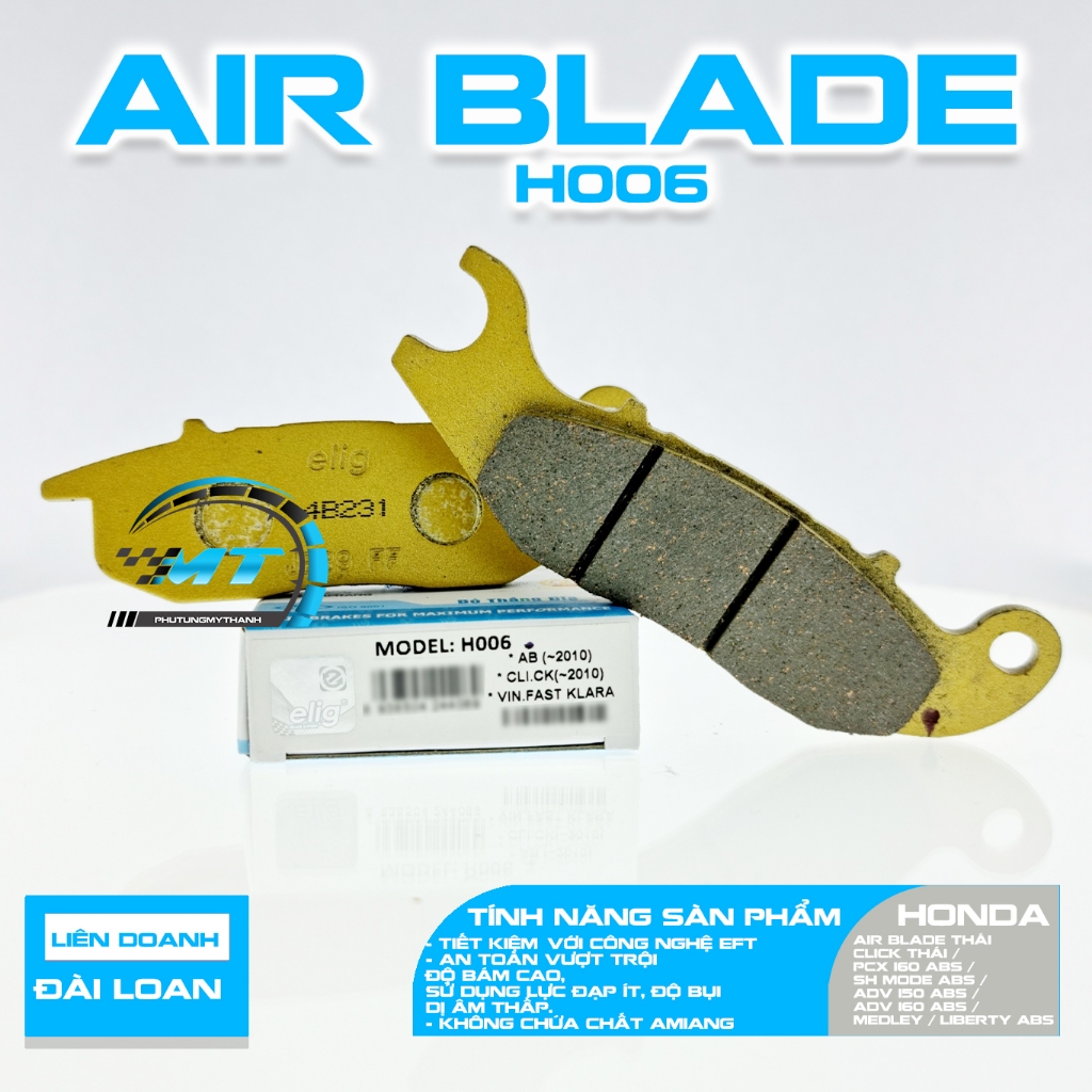 Bố thắng , má phanh dĩa Elig Airblade , Click