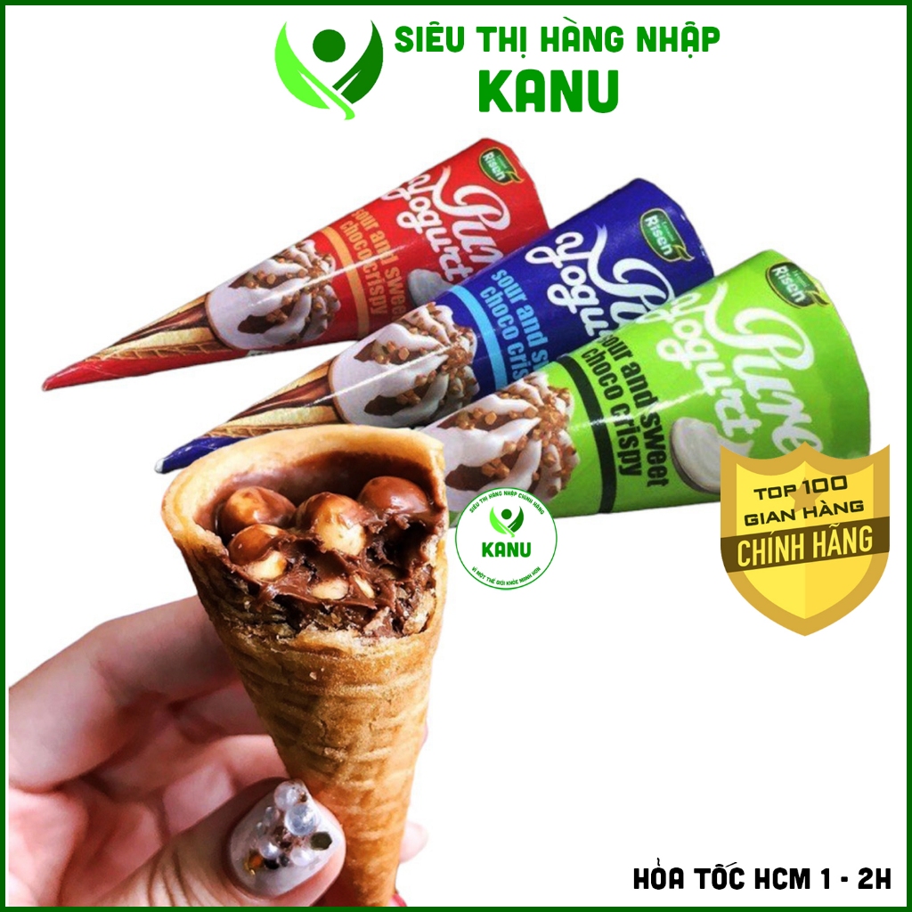 [Lẻ] 1 cái bánh ốc quế nhân socola Risen Mỹ 320g (chocolate, sô cô la)
