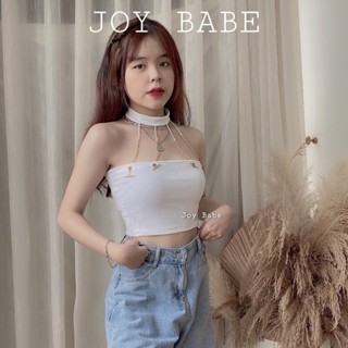 Áo ống mắc xích trơn basic JOY BABE ống ngang ngực ôm body tôn dáng kiểu hot girl CROH 16 -E