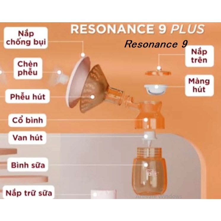 Phụ kiện máy hút sữa FatzBaby Resonance 9 plus , 9 / Fatz - Van chân không / Màng silicone FB1168MB 