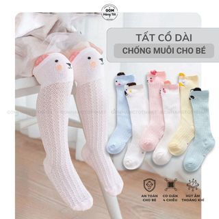  Tất trẻ em cổ cao mẫu hình thú dễ thương chống muỗi cho bé vớ lưới hoạt hình cổ cao mềm mỏng an toàn cho da - YIQ-W005 