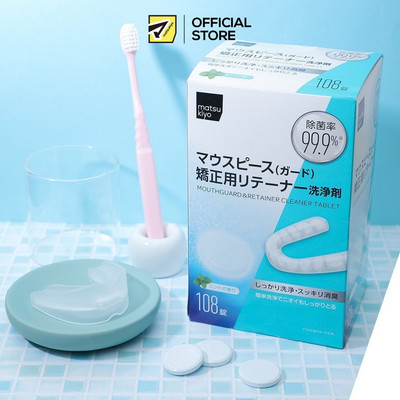 Viên Vệ Sinh Khay Răng Chỉnh Nha Niềng Răng Matsukiyo Giúp Làm Sạch Và Khử Mùi Hộp 108 Viên