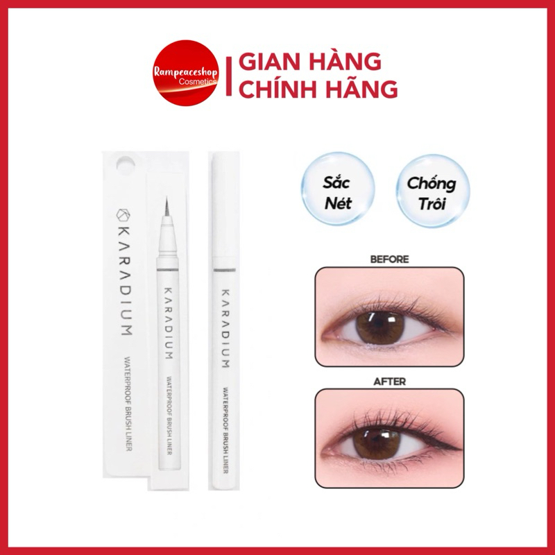 (Mẫu Mới) Kẻ Mắt Karadium Waterproof Brush Liner
