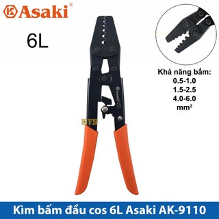 Kìm bấm cos 6l 0.5 -> 6mm2 asaki ak-9110