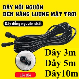Dây điện nối dài đèn năng lượng mặt trời, dây nối dài 2 chân dài 3m / 5m/ 10m