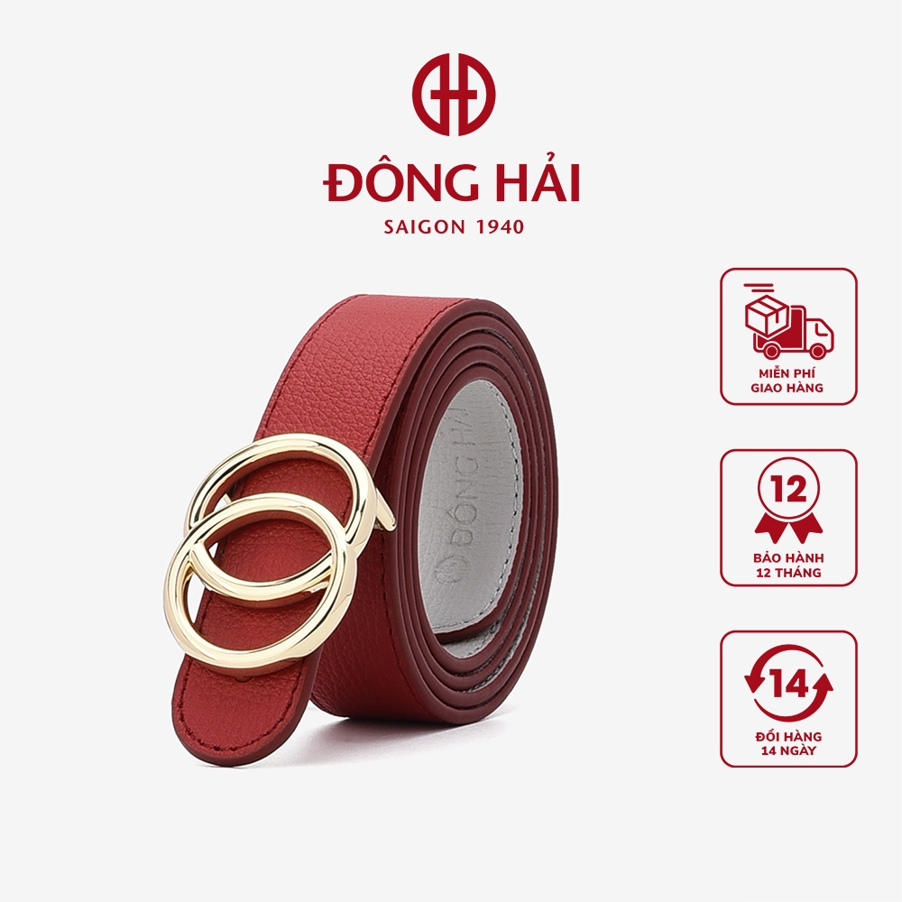  Thắt Lưng Da Nữ Đông Hải Khoá Tròn Đôi - PH02 