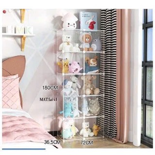  Tủ nhựa lắp ghép 10 ô đựng túi xách gấu bông và đồ chơi trẻ em 