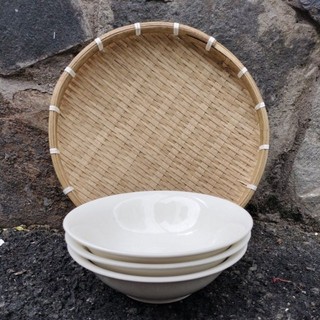 [Gốm sứ] Tô sứ trắng mỏng cao cấp 7inch