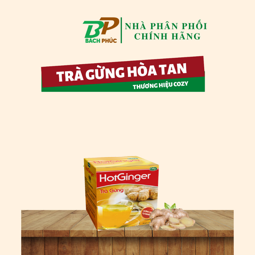 Trà Gừng hòa tan Hot Ginger Cozy (20 gói x 10g)