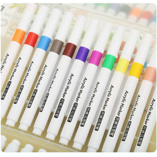  🖍️ Hộp 12 24 Cây  MỚI  Bút Tô Màu Acrylic Marker Deli Tô Trên Mọi Chất Liệu DIY Vẽ Giày Vải 