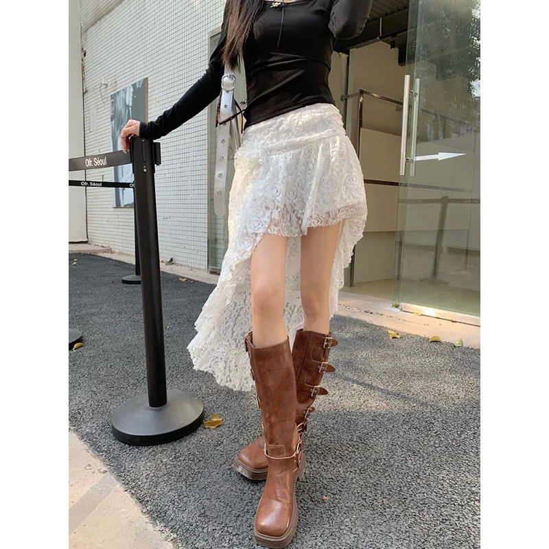 Váy ren tầng nữ dáng dài phong cách Pháp lãng mạn style kèm hoa, Váy ren đi biển,đi chơi size từ 40 - 70kg - Mã CV01 | BigBuy360 - bigbuy360.vn