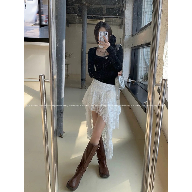 Váy ren tầng nữ dáng dài phong cách Pháp lãng mạn style kèm hoa, Váy ren đi biển,đi chơi size từ 40 - 70kg - Mã CV01 | BigBuy360 - bigbuy360.vn