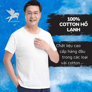 Áo lót nam cotton có tay Thái Khang loại áo thun vải cotton hồ lạnh cực mát co giãn 4 chiều ALOT21