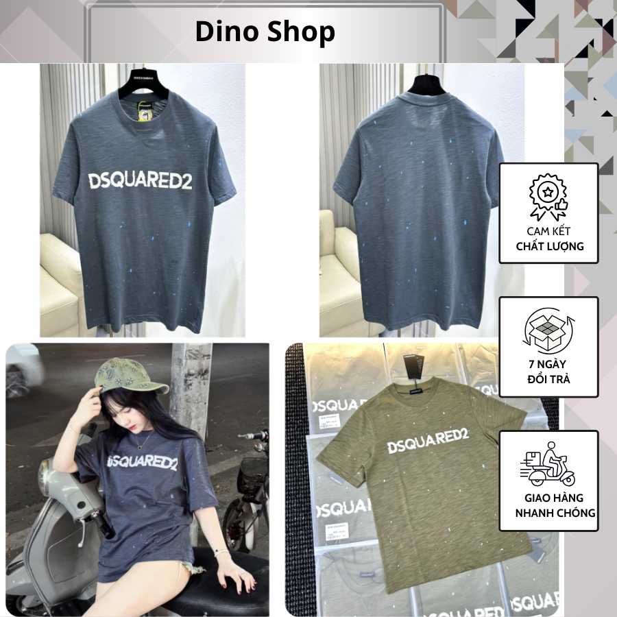 Áo phông nam DSQ màu xanh mới cực đẹp _ Áo phông nam nữ DSQ cao cấp