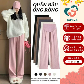 Quần Bầu Dài Dáng Suông Ống Rộng Chất Vải Tăm Thoáng Mát Trẻ Trung BigSize Có Chun Điều Chỉnh JUMIVA