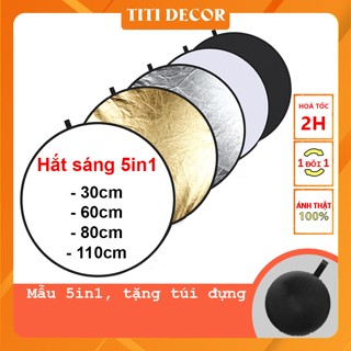 Tấm Hắt Sáng Chụp Ảnh, Miếng Hắt Sáng 5 in 1 Phản Quang Chụp Ảnh, Tấm Hắt Sáng Mini Phụ Kiện Chụp Ảnh