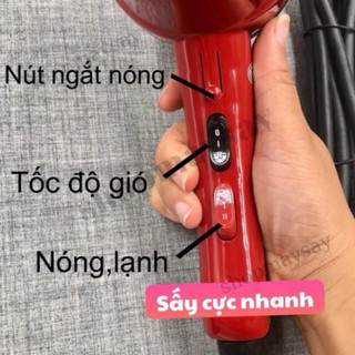 MÁY SẤY TÓC CÔNG SUẤT LỚN 2300W MÀU ĐỎ ĐEN