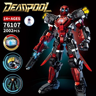 Đồ Chơi Lắp Ráp Mô Hình Deadpool x Wolverine Phát Sáng Và Robot Người Sắt Iron Man Spider-Man
