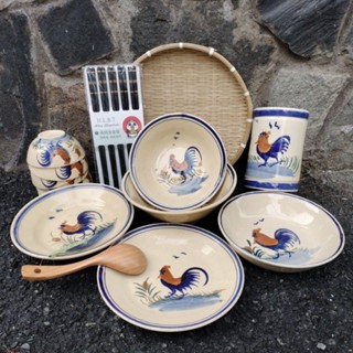  💢💢🐓Full Bộ Tô Dĩa Gà Gốm Nam Bộ🐓💢💢 Trọn bộ mẫu gà xưa cho nguyên gia đình😍  lưu ý hàng thô sần có sạn không láng mịn.  
