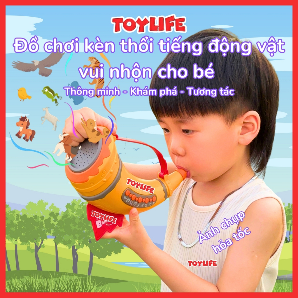 Đồ chơi kèn thổi tiếng động vật vui nhộn cho bé máy thổi mô phỏng âm thanh động vật trẻ em TOYLIFE